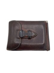 画像：ネイチャー マネークリップ/2つ折り財布/レザー/BRW/メンズ