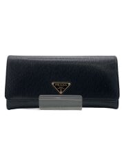 画像：長財布/レザー/BLK/レディース