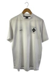 画像：FCRB-220023 モックネックTシャツ/スポーツウェアー/L/WHT/ポリエステル/FCRB-220023