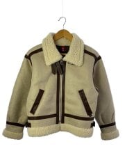 画像：B-3フェイクムートンジャケット/ブルゾン/M/ポリエステル/CRM/TA7146