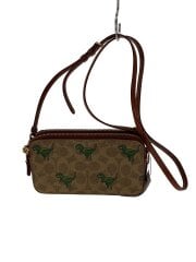 画像：キラ クロスボディ・シグネチャーキャンバス・レキシー プリント/レザー/BRW/CF834