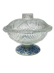 画像：ガラス高台蓋物