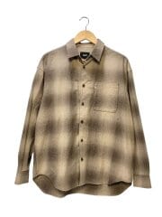 画像：長袖シャツ/M/コットン/BEG/OG LOGO OMBRE PLAID LS SHIRT