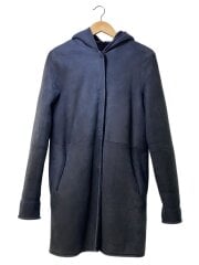 画像：コート/S/羊革/NVY/01-4360912