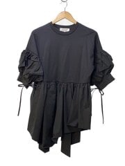 画像：フリル半袖カットソー/38/コットン/BLK/300FA230-2340