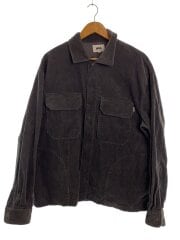 画像：コーデュロイカバーオールジャケット/M/コーデュロイ/GRY/WX-0394