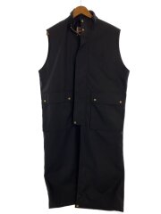 画像：25SS/ELGIN LONG GILET/コート/34/ポリエステル/BLK/L251KGFCO0467E