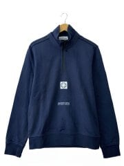 画像：ハーフジップスウェット/L/コットン/NVY/無地//
