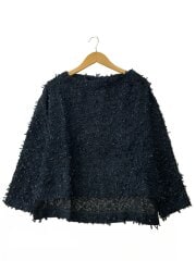 画像：長袖カットソー/36/ナイロン/BLK/無地/0225110001//