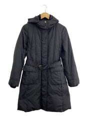 画像：ロングダウンジャケット/8/ナイロン/BLK/無地/1255475-99//