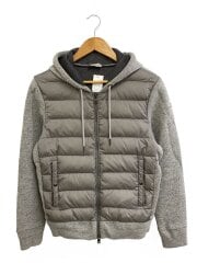 画像：ダウンジャケット/S/ナイロン/GRY/色褪せ有