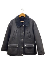 画像：ジャケット/M/レザー/BLK/無地/24-020-938-6440-4-0