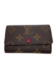 画像：ミュルティクレ6_モノグラム・キャンバス_フューシャ/レザー/BRW/総柄/レディース