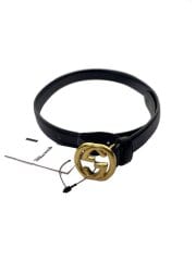 画像：インターロッキングベルト/28/BLK/レザー/メンズ