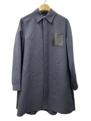 画像：レザーポケット/コート/34/ウール/GRY/無地/S359Y01XC2/カシミア混