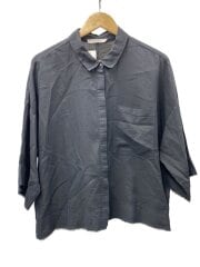 画像：イタリア製/半袖シャツ/2/コットン/BLK/無地/J-180
