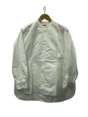 画像：コットンブザム比翼スタンドカラーシャツ/36/コットン/WHT/6511-299-0430