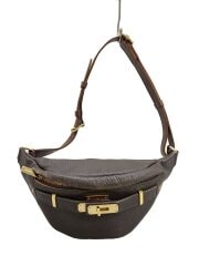 画像：シボカワウエストポーチ/ウエストバッグ/レザー/BRW