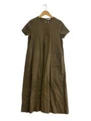 画像：21年/半袖ワンピース/38/リネン/BRW/無地/03-1205502-680-038
