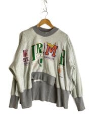 画像：スウェット/--/コットン/GRY/プリント/再構築/リメイク/オーバーサイズ/ビッグシルエット/リブ//