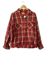 画像：長袖シャツ/L/--/RED/チェック/Pタグ/50s～