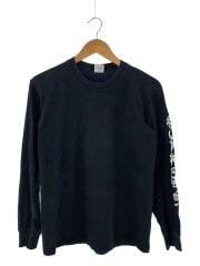 画像：長袖Tシャツ/S/コットン/BLK/プリント