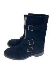 画像：ブーツ/UK7/BLK/スウェード/13692