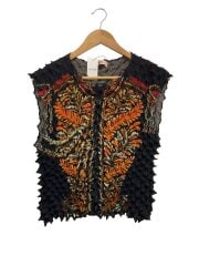 画像：23SS/POPCOM SPIKY VEST/GENERAL/ポリエステル/BLK/総柄/MMSS-CS0223//