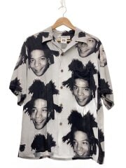 画像：アロハシャツ/M/レーヨン/GRY/総柄/JEAN MICHEL BASQUIAT