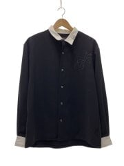 画像：長袖シャツ/S/ポリエステル/BLK/無地/GTBSH101/日本製