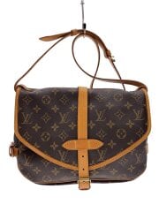 画像：1)ソミュール30_モノグラム・キャンバス/PVC/BRW