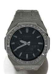 画像：クォーツ腕時計/デジアナ/ステンレス/BLK/SLV/GA-2100