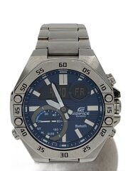 画像：クォーツ腕時計_EDIFICE/デジアナ/--/NVY/SLV