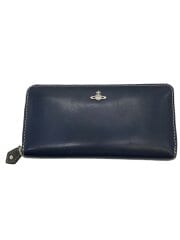 画像：長財布/レザー/NVY/レディース