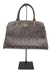 画像：ハンドバッグ/2WAY/リリーキャリーオール/シグネチャーキャンバス/PVC/BRW/総柄/91495