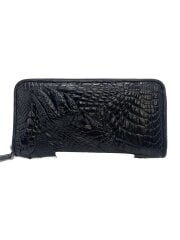 画像：長財布/レザー/BLK/無地/メンズ