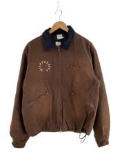 画像：ドローコードビンテージライクショートダックジャケット/ヴィンテージ加工/M/コットン/BRW//