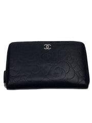 画像：長サイフ_カメリア_ラムスキン_ラウンド_ココマーク_BLK/羊革/BLK/レディース