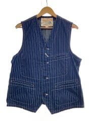 画像：ベスト/40/コットン/NVY/ストライプ/SC12654