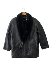 画像：レザージャケット・ブルゾン/M/羊革/BLK/無地