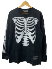 画像：EMISSION/長袖Tシャツ/XL/コットン/BLK/無地/boneT/骨/ロンT