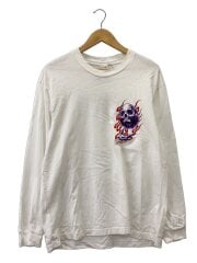 画像：長袖Tシャツ/S/コットン/WHT/無地/TATTO//