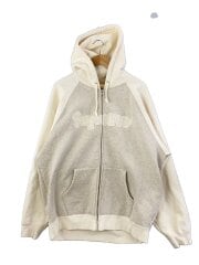 画像：GONZ APPLIQUE ZIP UP HOODED SWEATSHIRT/XL/コットン/CRM