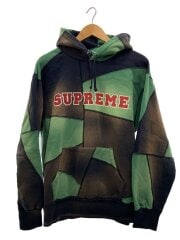 画像：20AW/PATCHWORK HOODED SWEATSHIRT/M/コットン/GRN