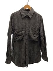 画像：26AW/ACHILLES OVERSHIRT/S/コットン/GRY/総柄/12-12-862022-00