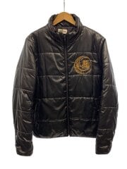 画像：バック刺繍中綿ジャケット/M/ポリエステル/BLK/221000