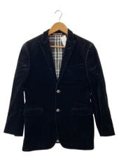 画像：2B/黒銀ボタン/裏地ノバチェック/テーラードジャケット/LL/ベロア/BME04-108-09