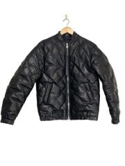 画像：レザージャケット・ブルゾン/L/牛革/BLK/無地