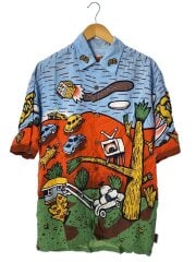 画像：c1996/LOST WEEKEND/MAMBO LOUD SHIRTS/アロハシャツ/S/レーヨン/BLU/総柄