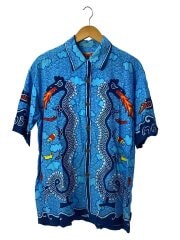 画像：90s/ドラゴン/MAMBO LOUD SHIRTS/アロハシャツ/S/レーヨン/BLU/総柄